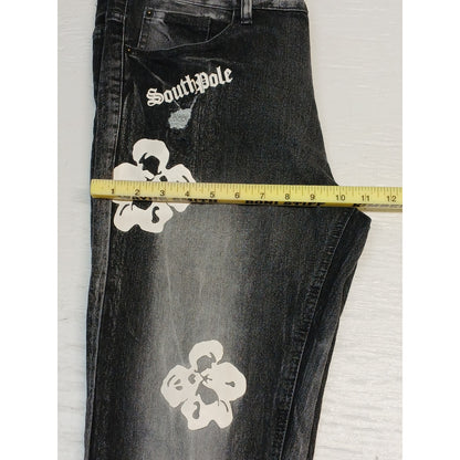 Southpole (36x30) Black Skinny Straight Denim Jeans