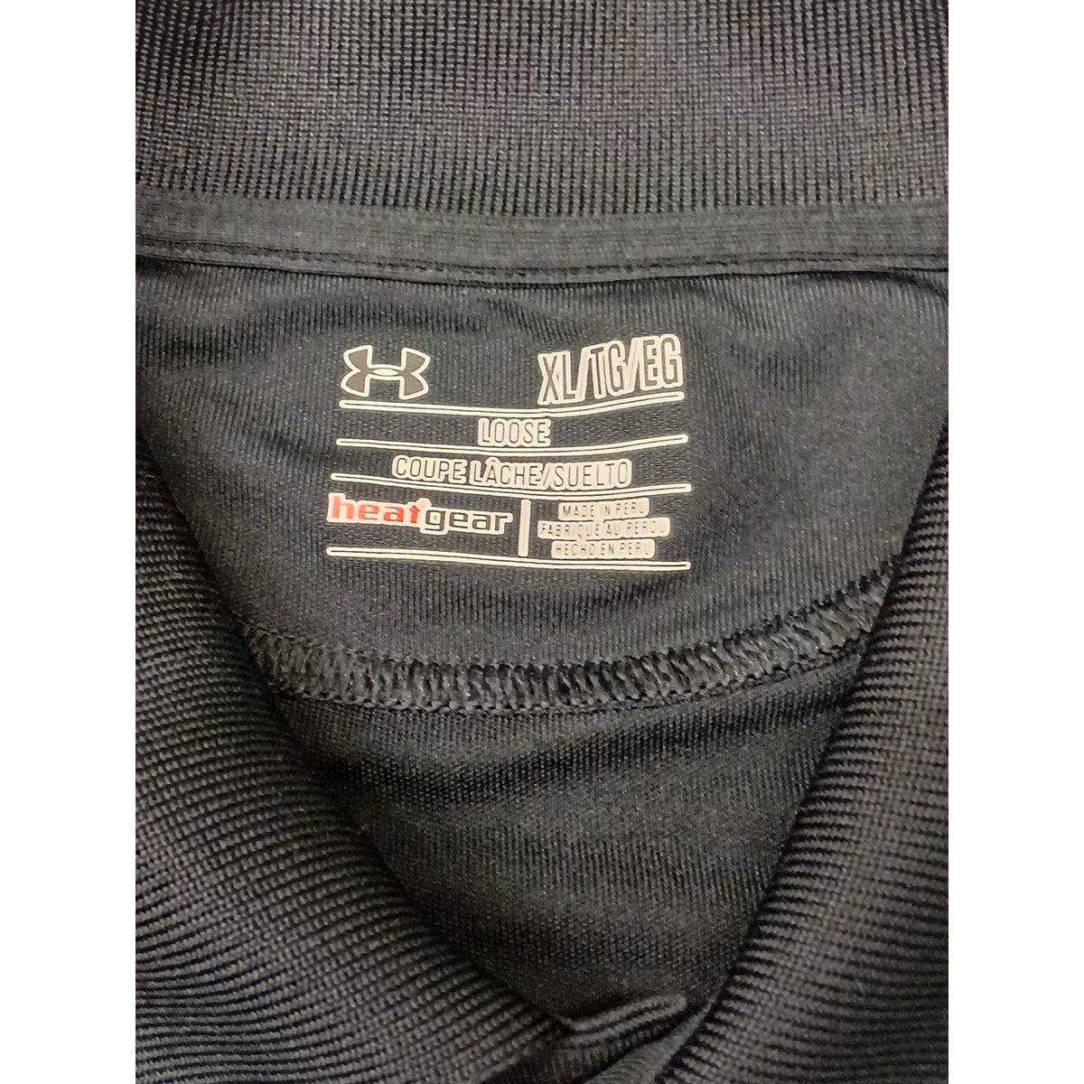 Under Armour (XL) Black Loose Short Sleeve DriFit Polo Shirt