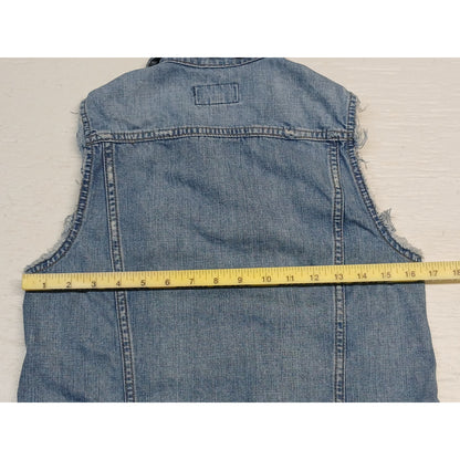 Lucky Brand (Small) Vintage Tomboy Trucker Light Denim Vest