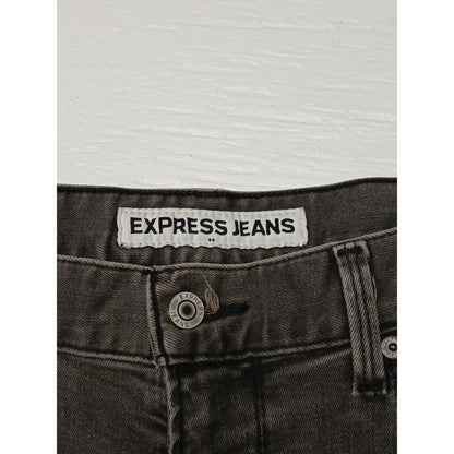 Express Jeans (36x32) Black Faded Rocco Slim Skinny Jeans