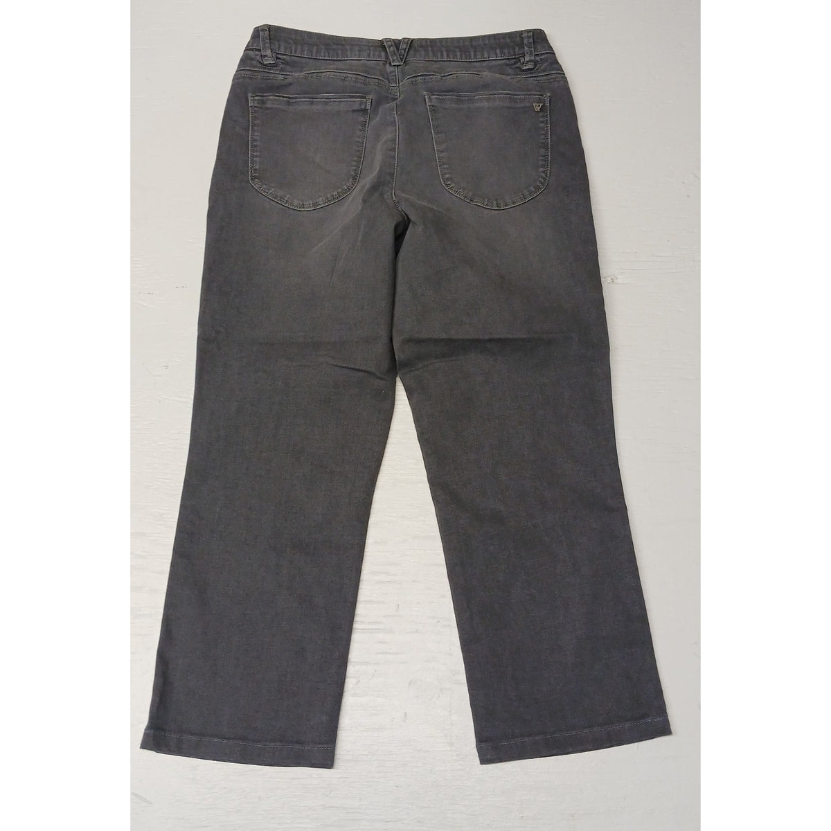 Wit & Wisdom (12) Womens Gray Relaxed Straight Fit Jeans