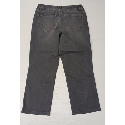 Wit & Wisdom (12) Womens Gray Relaxed Straight Fit Jeans