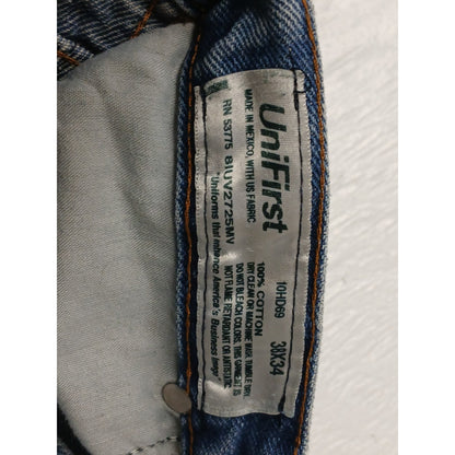 Unifirst Men's Blue Denim (38x34) Comfort Straight Jeans