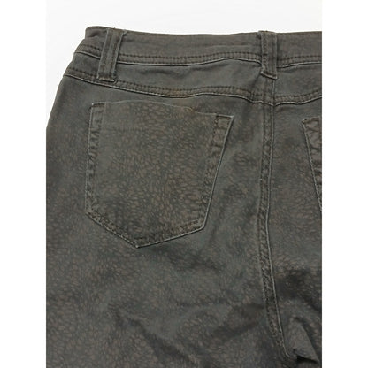 Baccini (10P) Women's Black Cheetah Printed Stretch Jeans