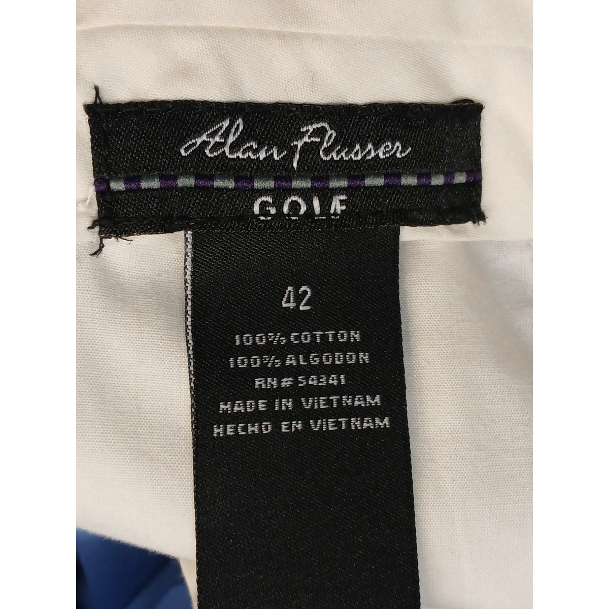 Alan Flusser (42) Light Blue Flat Front Dress Chino Shorts