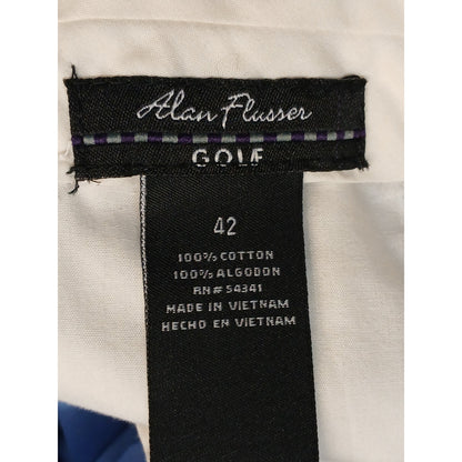 Alan Flusser (42) Light Blue Flat Front Dress Chino Shorts