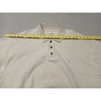 Original Island Sport (XL) Ivory Button Pullover Sweatshirt