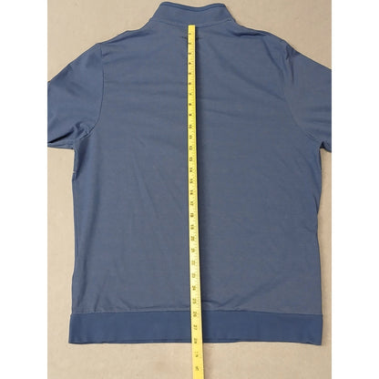 Travis Mathew (Medium) Blue Silk Stretch Zip Pullover