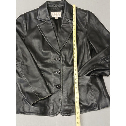 Worthington (Large) Vintage Genuine Basic Zip Leather Jacket