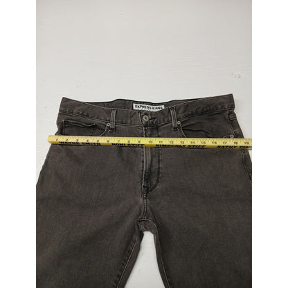 Express Jeans (36x32) Black Faded Rocco Slim Skinny Jeans