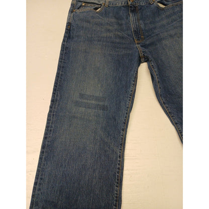 Cremieux (40x32) Relaxed Baggy Straight Fit Blue Denim Jeans