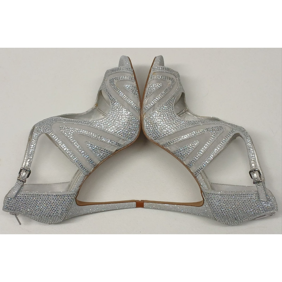 Gianni Bini (10M) Sharissah Silver Rhinestone Stiletto High Heels