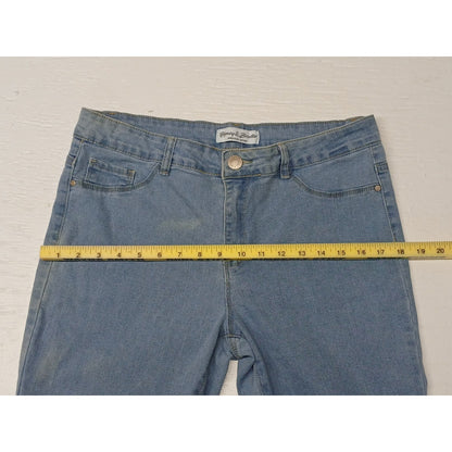 Honey & Bristle (12P) Straight Blue Denim Stretch Jeans