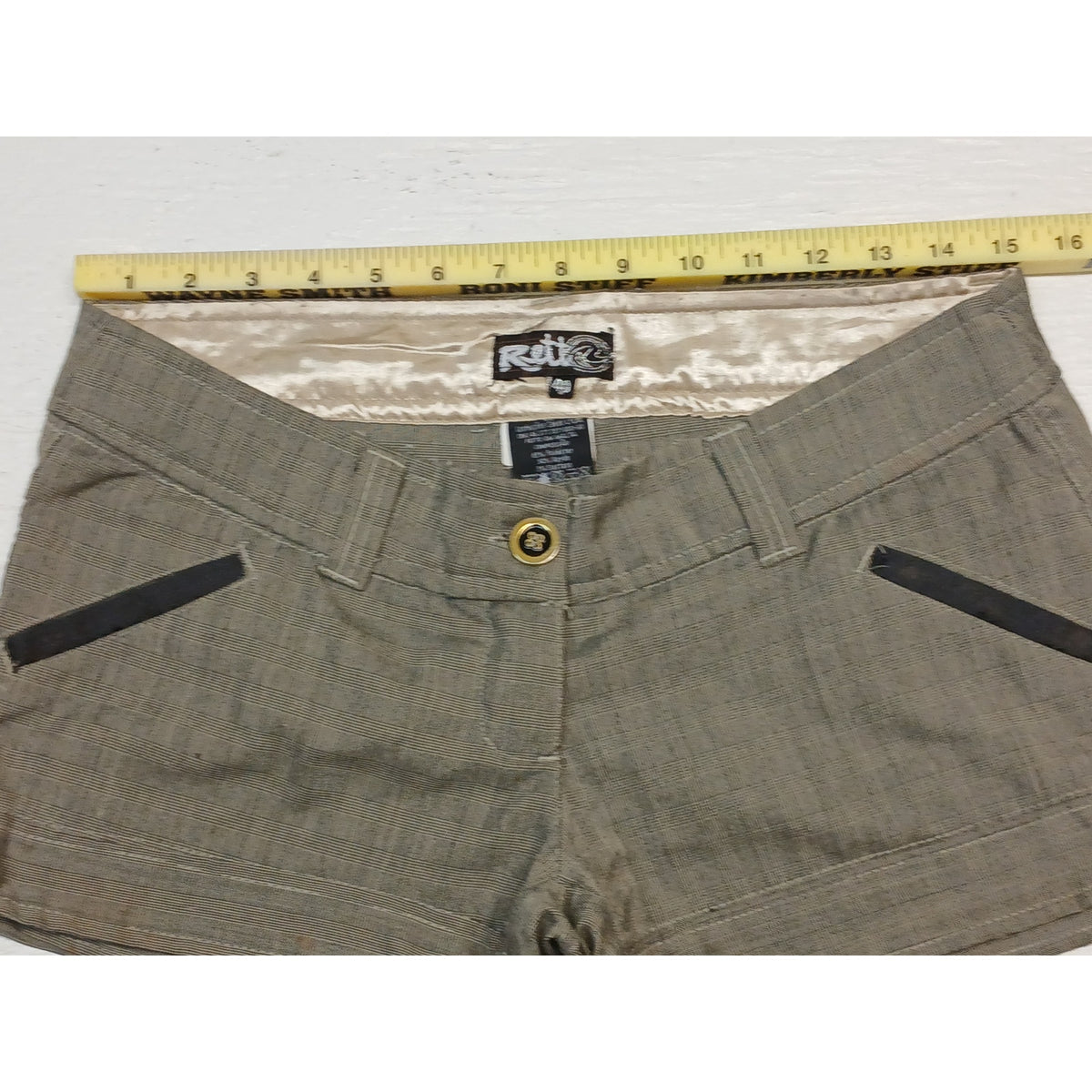 Rette(R) (40) Olive Green Flat Front Cargo Dress Shorts