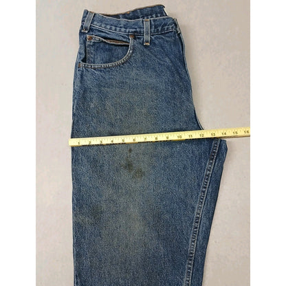 Faded Glory (38x29) Relaxed Distressed Blue Denim Jeans