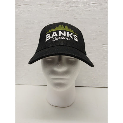 Mountain Lakes (OSFM) Black Denim Snapback Mesh Cap