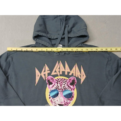 Def Leppard (2XL) Gray Cotton Blend Pullover Hoodie