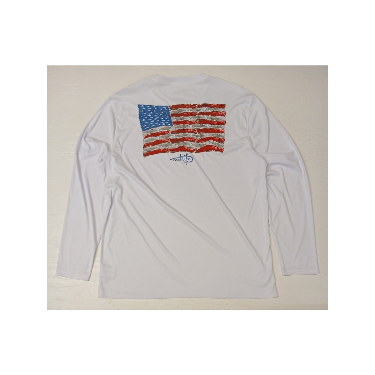 Reel Life (XL) White Dri-Fit Long Sleeve Pullover Shirt