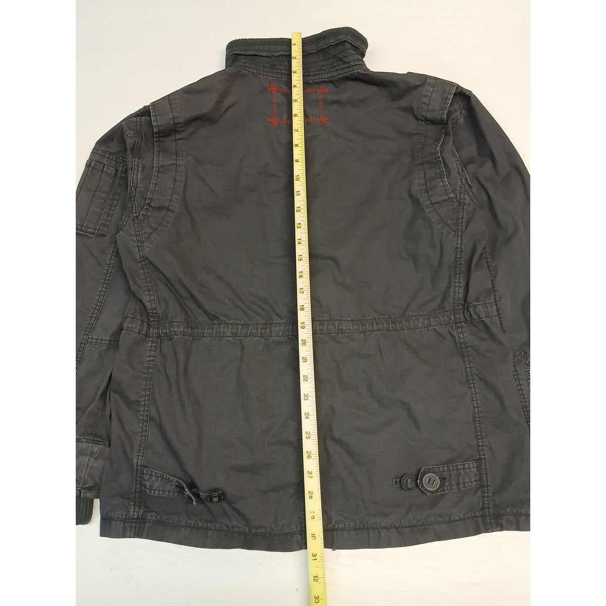 Fox Riders Co. (XL) Vintage Charcoal Heavy Cargo Jacket