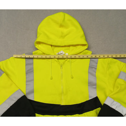 Cordova Cor-Brite (Large) Neon Yellow Hoodie Full Zip Jacket Model SJ401
