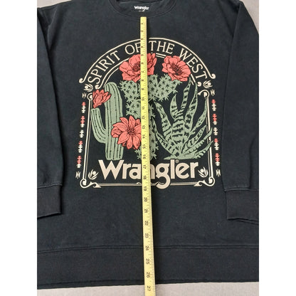Wrangler (Medium) Black Crew Neck Pullover Sweatshirt
