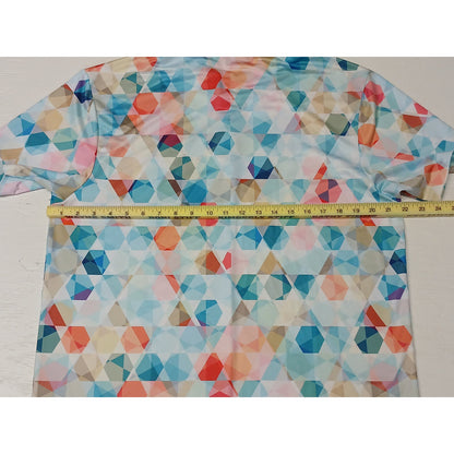 Yatta Golf (L) Multicolor Collar Button Polo Dri-Fit Shirt