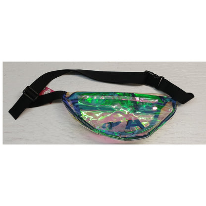 Sorority (Small) Clear Adjustable Iridescent Rave Fanny Pack