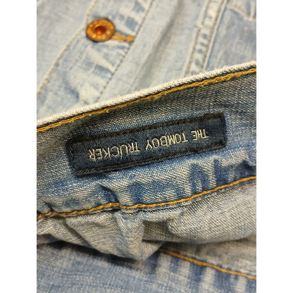 Lucky Brand (Small) Vintage Tomboy Trucker Light Denim Vest