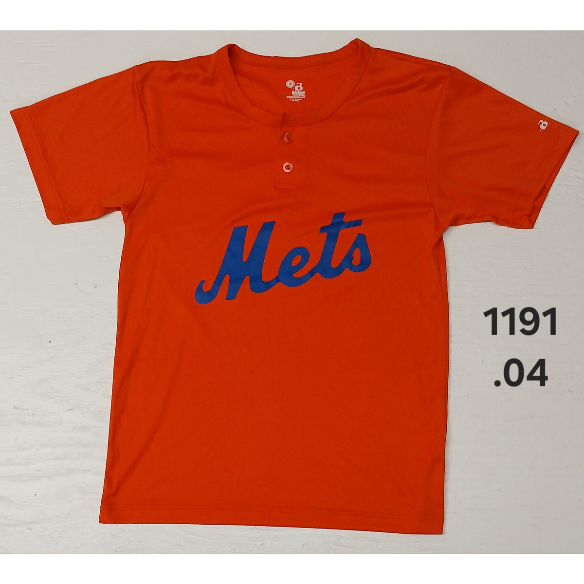 Badger Sport (Small) Orange Mets Baseball Button Jersey
