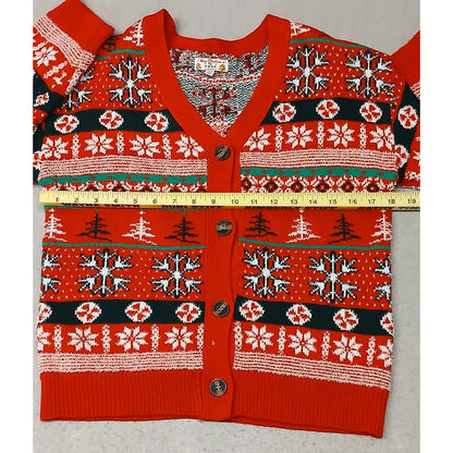 POOF (Medium)Women's Button Ugly Xmas Pullover Sweater