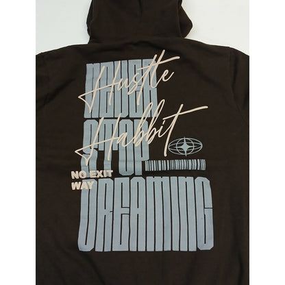 Seven Souls (Large) Brown Graphic Printed Pullover Hoodie