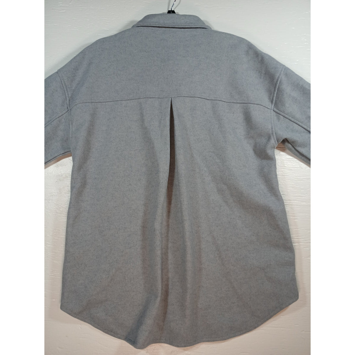Merokeety (Medium) Unisex Gray Button Women's Coat