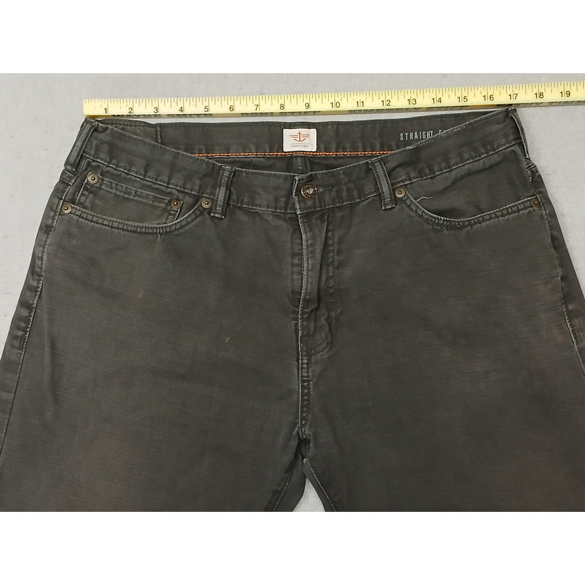 Dockers (36x30) Men's Charcoal Straight Fit Denim Jeans
