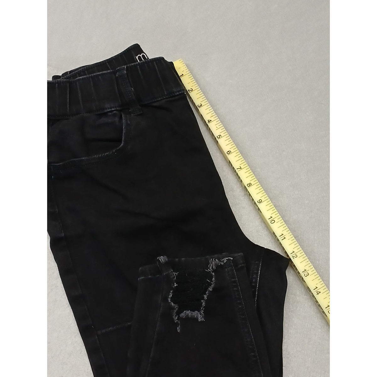 Maurices (Medium) Black Short Super High Rise Rugged Jeans