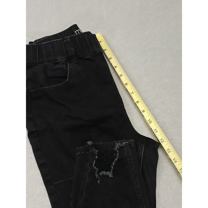 Maurices (Medium) Black Short Super High Rise Rugged Jeans