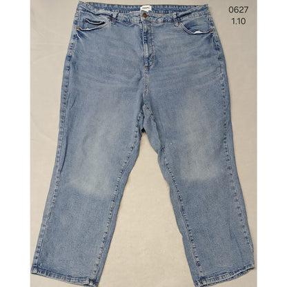 Sonoma (22W) High Rise Straight Cotton Blend Blue Denim Jeans